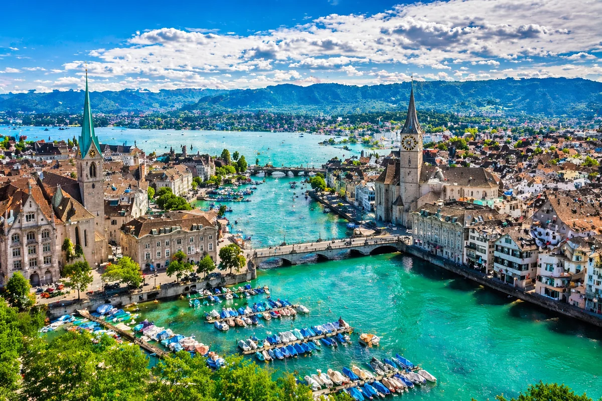 شهر زوریخ سوئیس، دریاچه زوریخ و رودخانه لیمات، تور زوریخ اروپا